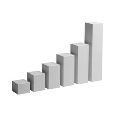 Simple bar graph elements isolated on transparent background isolated on transparent background