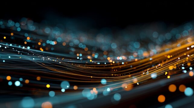 Navigating the digital frontier: a glimpse into network evolution. Technology future. Futuristic network interface with vibrant node glows and complex paths. Tech collaboration. Human technology.