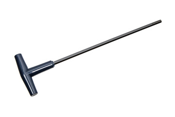 A T-handle hex key or Allen wrench, isolated on a white back