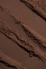 Macro texture of ground coffee