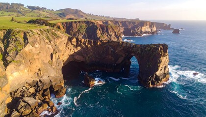 Dramatic coastal archway