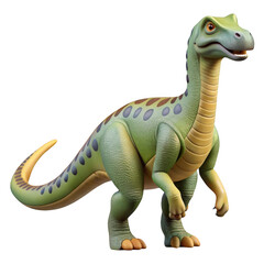 Naklejka premium 3d cartoon dinosaur realistic render studio lighting full body transparent background