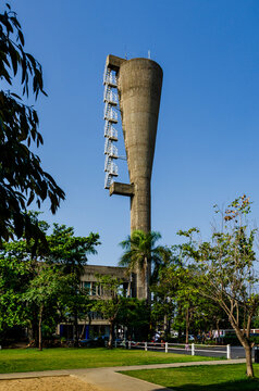 Brutalist water tower