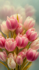 Obraz premium Diffused light on tulip bouquet