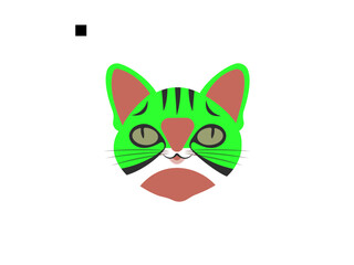 Sweet little cat icon set.vector image of a cat.