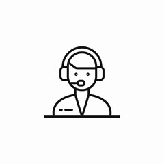 customer service representative icon sign vector