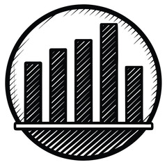bar chart horizontal vector icon