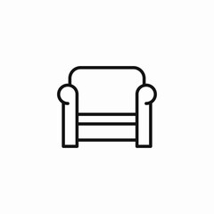 living room armchair icon sign vector