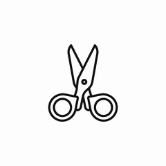 open pair scissors icon sign vector