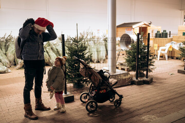 Holiday Tree Hunt with Santa's Hat