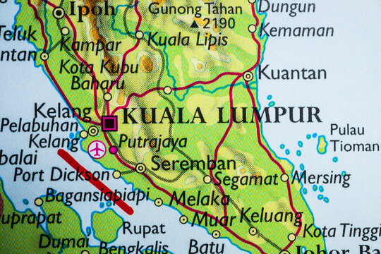 Kuala Lumpur and surrounding cities in Malaysia.