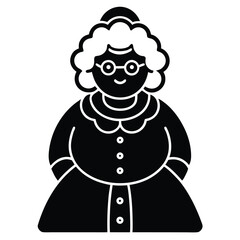 mrs  claus vector icon