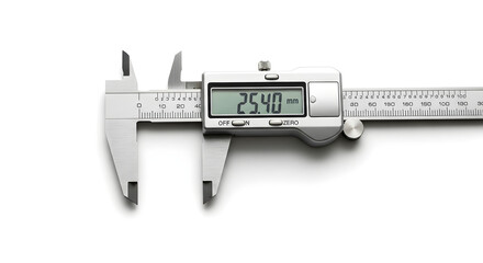 Advanced digital vernier caliper with clear LCD display for precise internal, external, and depth measurements in engineering, machining, metalworking, and scientific applications.

