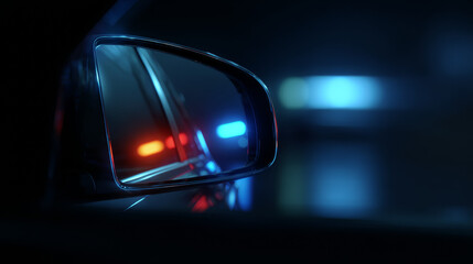 police lights reflection


