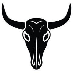 cow skull icon  western style  vector icon