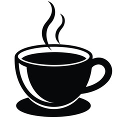 coffee cup  hot    classic ceramic cup with steam