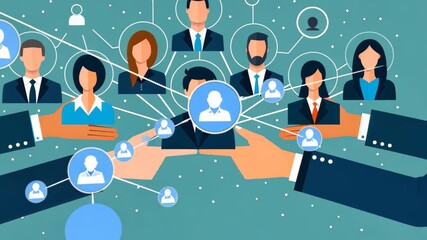 Building connections and collaboration among diverse professionals in a modern business environment - Powered by Adobe