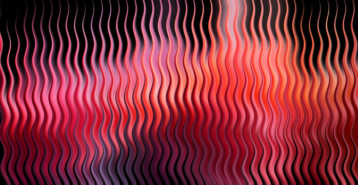 Abstract wavy vertical lines with a bright red and pink color scheme