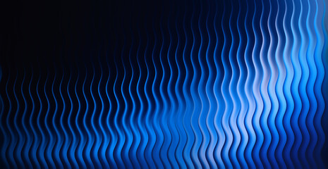 Abstract blue wavy lines swirling in a dark vortex pattern