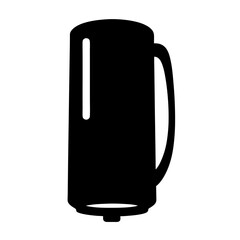 Silhouette illustration of an electric kettle for boiling water quickly for drinks
