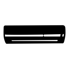 Abstract Black and White Rectangular Shape with Horizontal Stripes Illustration