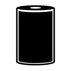 Sleek black and white battery illustration with a minimalist design approach