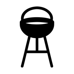 Simple Black and White Barbecue Grill Icon, Great for Summer Celebrations