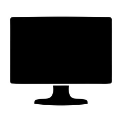 Black Monitor Silhouette Represents Technology Innovation for Future Generations of Users