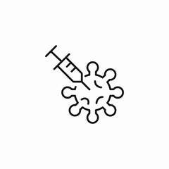 syringe and virus icon sign vector