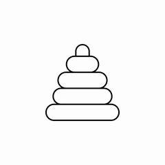 toy stacking tower icon sign vector