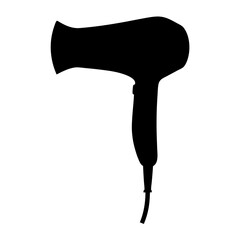 Silhouette of a professional hair dryer used in salons and at home