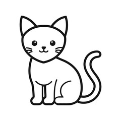 Cute kitten outline