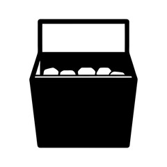 A classic open chest filled with valuables, treasures, and a white background