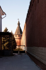 View of the walls of the Kremlin in Tula, Russia