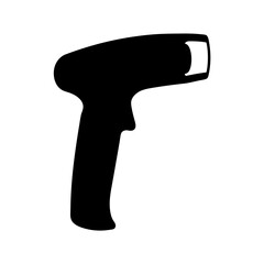 Simple Silhouette of a Handheld Barcode Scanner or Inventory Management Tool