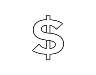 Obraz premium Simple dollar sign graphic