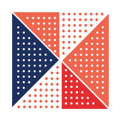 Obraz premium Abstract geometric pattern design with dots and triangles abstract geometric