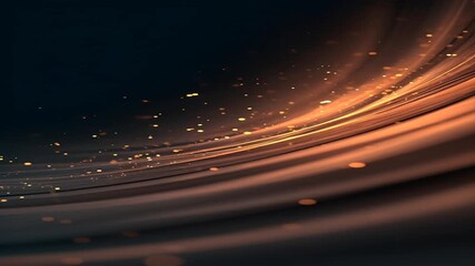 Seamless Looping Animation of Elegant Dark Peach Gradient with Golden Shimmer – Luxury Digital Background - Powered by Adobe