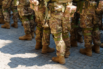 Soldiers in Camouflage Uniforms 