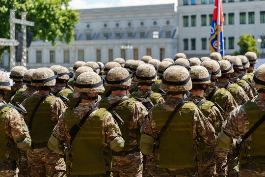 Military Personnel Gather for a Ceremonial Event