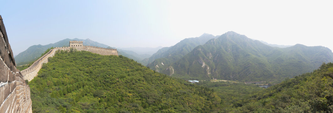 Panoramic View of the Great Wall in Beijing, China