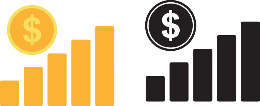 rank with dollar,dollar ranking,dollar growth sign,dollar icon