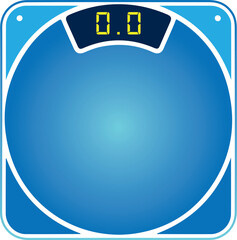 Bathroom Weighing Scale Color Vector Design