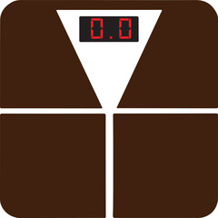 Bathroom Weighing Scale Color Vector Design