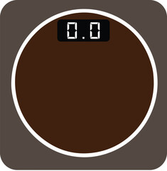 Bathroom Weighing Scale Color Vector Design