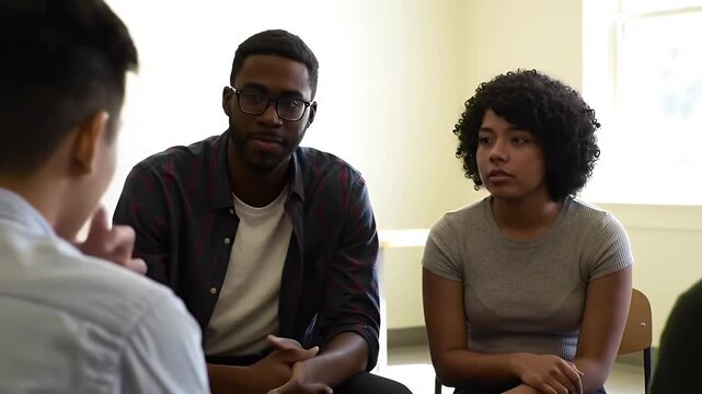 Diverse Group Support Circle. - Powered by Adobe