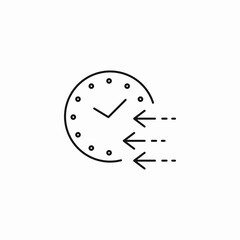 arrows into clock icon sign vector
