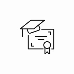 graduation certificate icon icon sign vector
