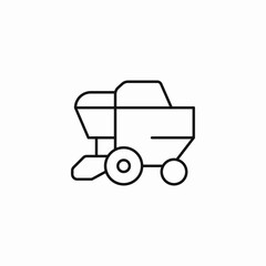 grain combine harvester icon sign vector