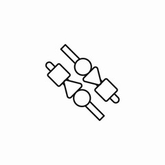meat and veggie skewers icon sign vector